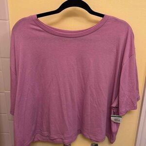 Elegant Mauve Women's Short Sleeve Top
